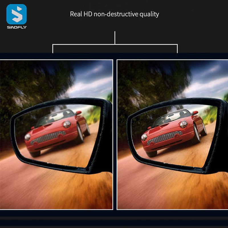 Car mirror waterproof sticker